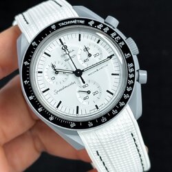 SWATCH X OMEGA Speedmaster MOONSWATCH 1965 NEW Collection 2025 Free Premium Rubber Strap