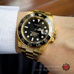 Seiko Modify Gold Black Sport Submarine