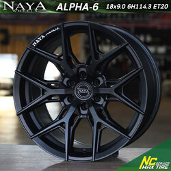 ล้อแม็กขอบ18 / Cosmis / NAYA / Alpha-6 / NAVARA / 18x9.0 6H114.3 ET20 / ล้อแม็กสีดำด้านทั้งวง / ล้อแม็กสำหรับกระบะ / นิสสันนาวาร่า