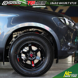 Isuzu Mu-x / ล้อแม็กขอบ18 / Cosmis / RG06S / ล้อแม็กสีดำเงา / 18x9.0 6H139.7 ET15