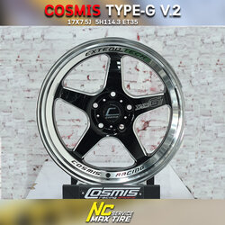 ล้อแม็กขอบ17 COSMIS TYPE-G V.2 สีเงินหน้าดำ สำหรับรถเก๋ง (ราคาต่อวง)