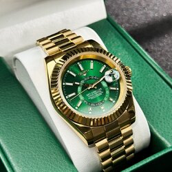 Seikomod Loki Sky Dweller Gold President Strap