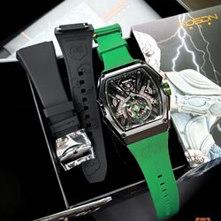 Rosdn Watch Limited Edition SUN-WUKONG (ซุนหงอคง) Green And Black Rubber Strap