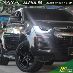 ล้อแม็กขอบ20 / Isuzu Dmax / Cosmis / NAYA / Alpha-6S / 20x9.5 6H139.7 ET22 / ล้อแม็กสีดำเงาทั้งวง / SUV / PPV / NC / ล้อแม็กสวยๆ