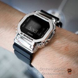 G-SHOCK Metal Face Silver Color Luxury Street GM-5600-1