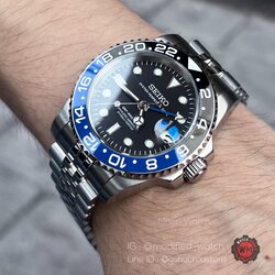SeikoMod GMT BATMAN Jubilee Straps bezel ceramic