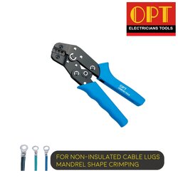 "OPT" SN-02 คีมย้ำแบบจิก คีมย้ำหัวสายไฟ คีมย้ำหางปลาเปลือย หัวตัวยู แบบย้ำมือ (For non-insulated cable lugs Mandrel shape crimping)