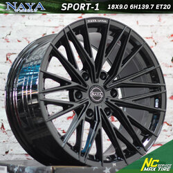 ล้อแม็กขอบ18 / NAYA / Sport-1 / SUV / PPV / ล้อแม็กสีดำเงา / 18x9.0 6H139.7 ET20