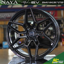 ล้อแม็กขอบ20 / Cosmis NAYA Alpha 6V / SUV PPV / 20x9.5 6H139.7 ET20 / ล้อแม็กสีดำเงาทั้งวง / NC