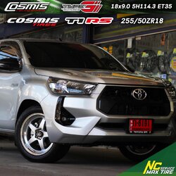 Toyota Revo / ล้อแม็กขอบ18 / Cosmis / Type-G GrandTurismo / 18x9.0 5H114.3 ET35 / ล้อแม็กสีซิลเวอร์ขอบเงา / ล้อแม็กสำหรับรถกระบะ / ล้อแม็กสวยๆ / NCล้อแม็ก / Cosmis Racing Gear สีทอง GOLD