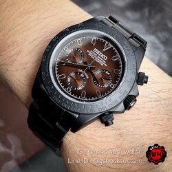 Seikomod Daytona Black PVD Coffee Dial