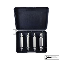 ชุดถอนสกรูเกลียวซ้าย 4ตัวชุด ชุดเครื่องมือถอนหัวน็อต / สกรู / ตะปู ที่ชำรุดฝังแน่นให้ถอนออกได้อย่างง่ายดาย