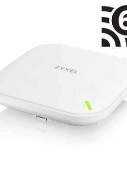 Zyxel NWA50AX AccessPoint 802.11ax (WiFi 6) Dual-Radio PoE 2.4GHz: 575 Mbps 5GHz: 1200 Mbps (2.4GHz/5GHz): 23/26 dBm เสาอากาศ 2.4GHz: 3 dBi 5GHz: 4 dBi