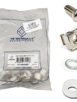 19" GERMANY Screw M6, Captive Nut M6 and Plastic Washer G7-09300SETถุงมี 10 ชุด