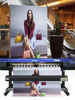 เครื่องพิมพ์อิงค์เจ็ท พิมพ์สติ๊กเกอร์ เครื่องปริ้น ป้าย โลโก้ ฉลากสินค้า เครื่องไวนิล MicroTFP PrecisionCore Eco Solvent inkjet printer