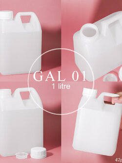 ขวดแกลลอนเหลี่ยม ทรงเตี้ย Gal01