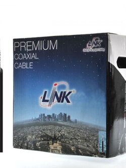 LINK CB-0106A-1 (CB-0106S-1) RG 6/U Cable Black Jacket, 95% Shield Advanced 100m./Easy Box