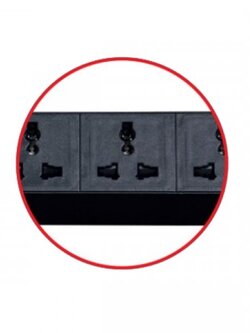 Link CH-10412 Power Distribution Unit 12 Universal Outlet (Circuit Breaker 16A + Power Plug 16A)