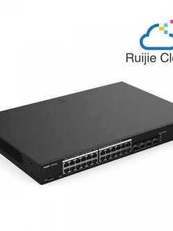 Reyee RG-NBS3100-24GT4SFP-P 24-Port Gigabit L2 Cloud Managed POE Switch, 24 POE/POE+ Ports, + 4 SFP Gigabit Slots, 370W PoE Power Budget, Rack-mountable Steel Case