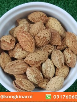 อัลมอนด์อบเนย อบทั้งเปลือก ทานได้เลย (500กรัม)