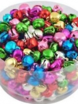 กระพรวนโลหะเคลือบสีมัน 5 ม.ม. คละสี / 50 เม็ด