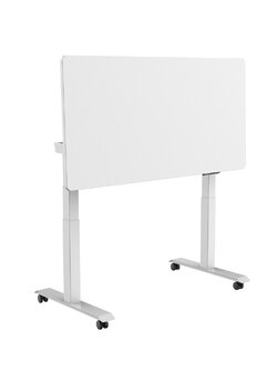 FlexiSpot by Essen 3-Stage Dual Motors Electric Height Adjustable Folding Desk (E3FT+TWB60120) with Whiteboard Flip Tabletop - White