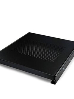 19" GERMANY G7-03065B Slide Component Shelf Deep 65 cm For Rack 80 cm., Black Color