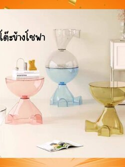 CT233D134 ZEITAKU โต๊ะข้างโซฟา รถเข็นเคลื่อนย้ายได้ โต๊ะกาแฟเล็ก โต๊ะล้อเลื่อน ชั้นวางของข้างเตียง ห้องนั่งเล่นในบ้าน