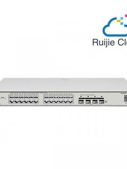 Reyee RG-NBS3200-24GT4XS-P 24-Port L2 Cloud Managed POE 10G Switch, 24 POE/POE+ Ports, 4 x 10G SFP+ Slots, 370W PoE Power Budget, Rack-mountable Steel Case