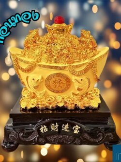 CT232B178 HAOYUN ก้อนทอง กิมตุ้งนำโชค สีทอง มงคล ของขวัญเลื่อนตำแหน่ง ของขวัญขึ้นบ้านใหม่ ขนเงินขนทอง รับทรัพย์
