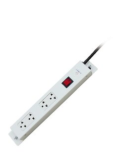 G7-00004 19" GERMANY AC Power Distribution 4 Universal Outlet w/Cable 1.8 M. & Surge Protection