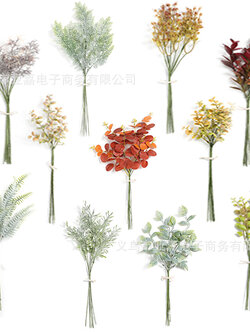 กิ่งไม้ปลอม ใบไม้ปลอม ใบไม้ปลอมสวยๆ หญ้าปลอมตกแต่ง ST502E808