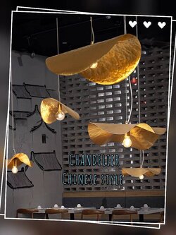 CT200A192 SOTMIA Chandelier Chinese style โคมไฟสีทอง โคมไฟระย้าโถงบรรได Chandelier แชนเดอเรียยาว Lamp