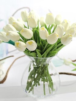 ดอกทิวลิป Tulips ดอกไม้ปลอม ตกแต่ง ดอกไม้พลาสติก ST503E817