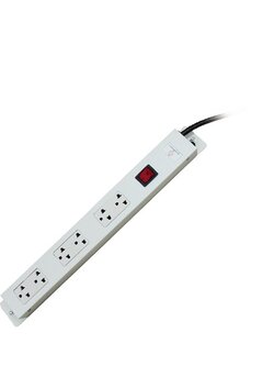 G7-00006 19" GERMANY AC Power Distribution 6 Universal Outlet w/Cable 3 M. & Surge Protection