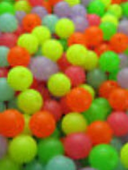 ลูกปัดอะครีลิค 6 ม.ม. คละสี / 100 เม็ด