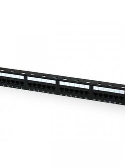 Link US-3124A CAT 6+ Patch Panel 24 Port (1U) with Management, Dust Cover, New Lable