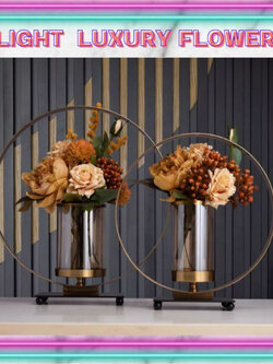 CT031E024 DECHOME Light Luxury Flower แจกันดอกไม้หรู แจกันดอกไม้โมเดิร์น แจกันดอกไม้แต่งบ้าน แจกันบนโต๊ะอาหาร แจกันดอกไม้ แจกันด