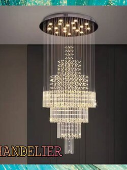 CT195A169 SOTMIA โคมระย้า โคมไฟระย้าโถงบรรได Chandelier แชนเดอเรียยาว