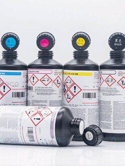 หมึกพิมพ์ Arigi UV Ink สำหรับเครื่องพิมพ์ Dilli Ricoh G5 G6 Konica 1024aSHE 6988H HS2000UV คุณภาพสูง แท้ของยุโรป แสดงสีที่แท้จริงที่สุด