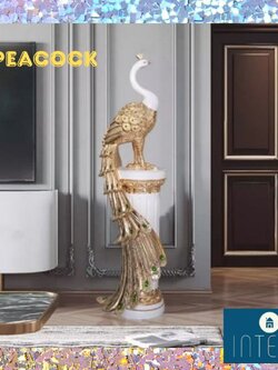 CT215C160 FAMITOSS โมเดลนกยูง นกยูง ตกแต่งห้องนั่งเล่น