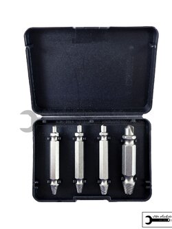 ชุดถอนสกรูเกลียวซ้าย 4ตัวชุด ชุดเครื่องมือถอนหัวน็อต / สกรู / ตะปู ที่ชำรุดฝังแน่นให้ถอนออกได้อย่างง่ายดาย