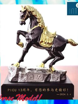 CT224B162 HAOYUN รูปปั้นม้า ม้ามงคล Horse ของมงคล ของขวัญเลื่อนตำแหน่ง ของขวัญขึ้นบ้านใหม่ ประสบความสำเร็จ