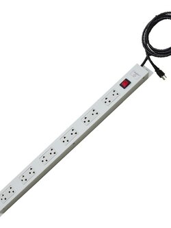 G7-00012 19" GERMANY AC Power Distribution 12 Universal Outlet w/Cable 3 M. & Surge Protection