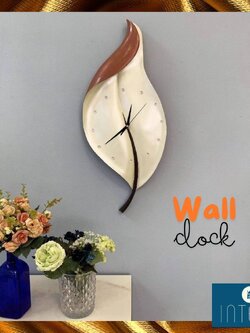 CT222C055 INTERY นาฬิกาใบไม้ Wall Clock Art นาฬิกาติดผนัง ไฟติดผนัง