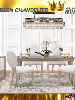 CT160A082 SOTMIA โคมไฟสีเงิน โคมไฟยาว โคมไฟเฟนดิ โคมไฟระย้า โคมไฟโมเดิร์น โคมไฟโต๊ะอาหาร โคมไฟModern Luxury