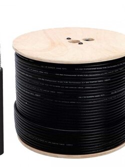 LINK CB-0106A RG 6/U Cable Black Jacket, 90% Shield ADVANCED Satellite 500m./Reel in Box.