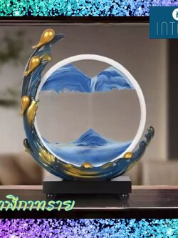 CT188B155 FAMITOSS เครื่องประดับนาฬิกาทราย โมเดล ของตกแต่ง ของขวัญขึ้นบ้านใหม่ โมเดลแต่งโรงแรม ภาพวาดทรายดูด