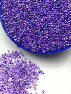 ลูกปัด สีม่วง 2 ม.ม. 1,000 เม็ด / แพ็ค