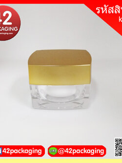 กระปุกเหลี่ยมฝาทองด้าน 30g k0012-30g ทองด้าน (147)